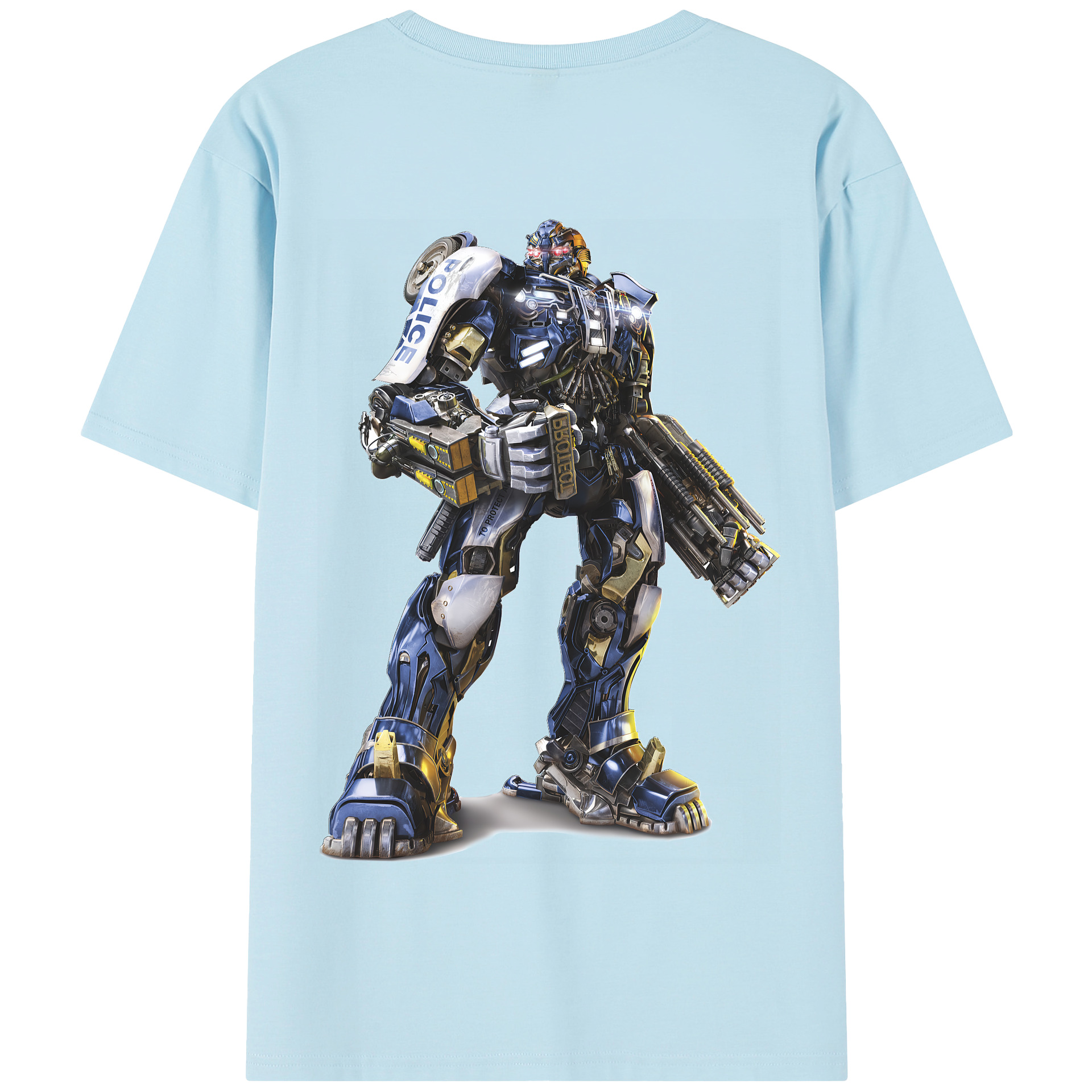（画像用） Transformers トランスフォーマー 綿100％半袖Tシャツ（背面プリント）